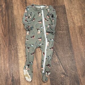 Charming Duck Patterned Kids Footie